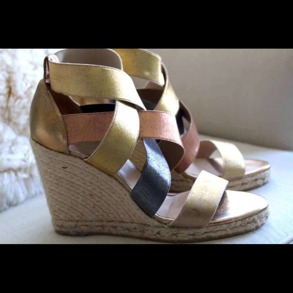 CASTAÑER
Leather Colorblock Pattern Espadrilles